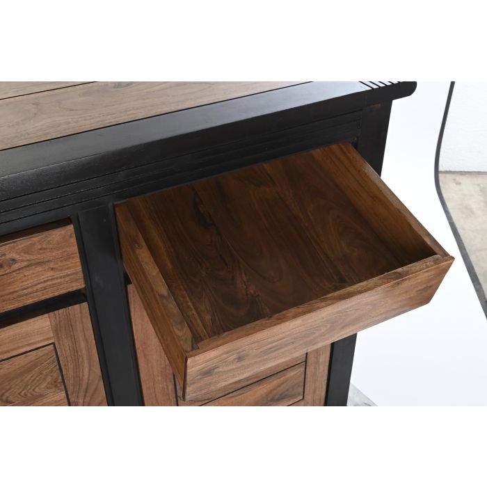 Buffet DKD Home Decor Negro Negro 45 x 86 x 200 cm 6 Buffet DKD Home Decor Negro Negro 45 x 86 x 200 cm 6