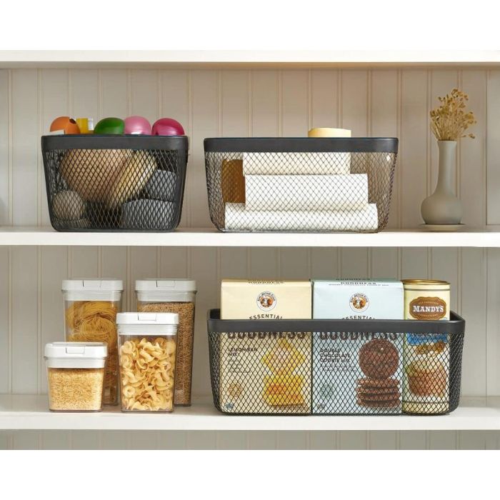 Cesta de metal para organización 30.5 x 30.5 x 15.2 cm - Confortime por Inde (6 Unidades) 2 Cesta de metal para organización 30.5 x 30.5 x 15.2 cm - Confortime por Inde (6 Unidades) 2