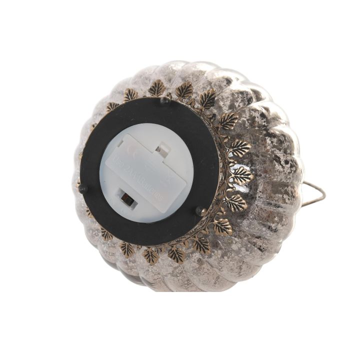 DKD Home Decor Decoración Luminosa Árabe LED con Cristal, 14.5 x 21.5 x 14.5 cm, 6 Unidades, Marrón, Gris, Dorado