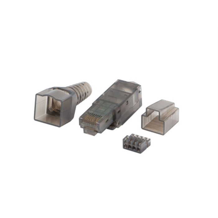 Lanberg PLUA-6000TL Conector RJ45 Cat 6A UTP Transparente Macho para Cable AWG 22/26