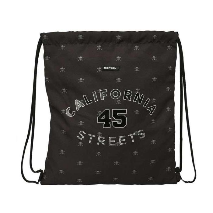 Bolsa Mochila con Cuerdas Safta California Negro 35 x 40 x 1 cm Bolsa Mochila con Cuerdas Safta California Negro 35 x 40 x 1 cm