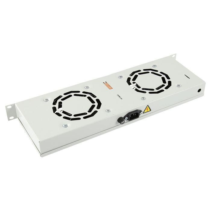 Lanview Logon RAF300WH - Módulo Ventilador para Rack 1U con Termostato Digital, 2 Ventiladores, Flujo de Aire 280m³/hora 1