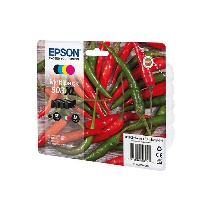 EPSON Cartucho 4 colores Multipack 503XL WF-2960dwf,WF-2965dwf, XP-5205 Pimiento 1