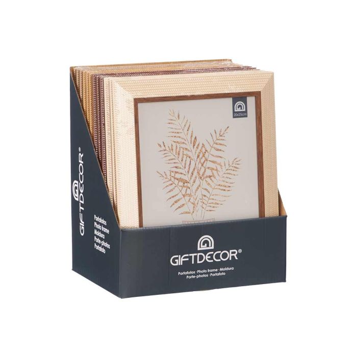 Portafotos Relieve 20x25 cm Madera MDF, Vidrio, Metal - Giftdecor (24 Unidades) 2 Portafotos Relieve 20x25 cm Madera MDF, Vidrio, Metal - Giftdecor (24 Unidades) 2
