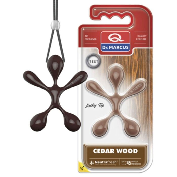 Ambientador para Coche Dr Marcus Lucky Top Madera de cedro Plástico Fragancia Colgante (12 Unidades) Ambientador para Coche Dr Marcus Lucky Top Madera de cedro Plástico Fragancia Colgante (12 Unidades)