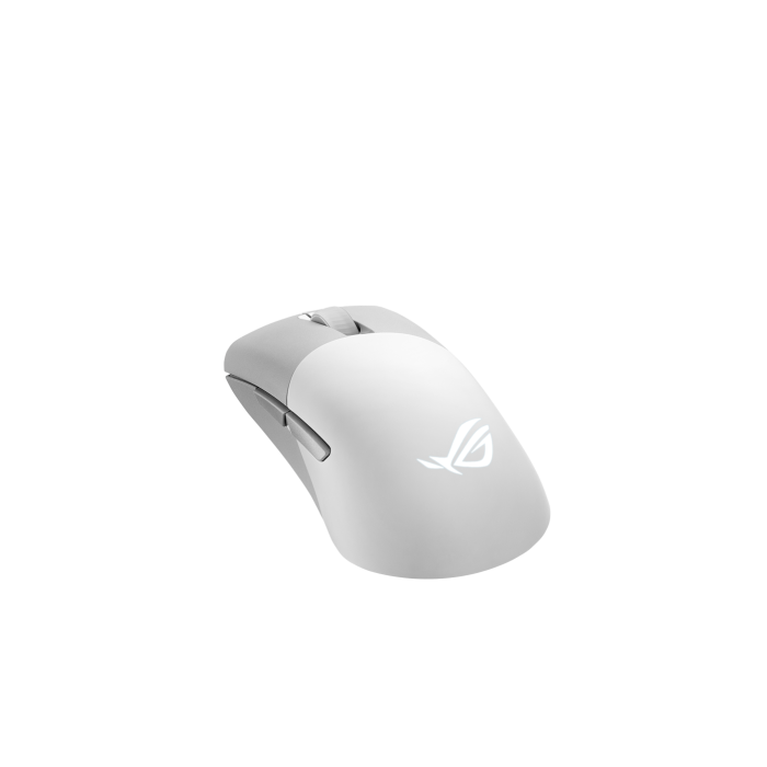 Asus Ratón ROG Keris Wireless AimPoint 90MP02V0-BMUA10, RF Wireless + Bluetooth + USB Type-C, Óptico 36000 DPI, Mano Derecha, Blanco 1