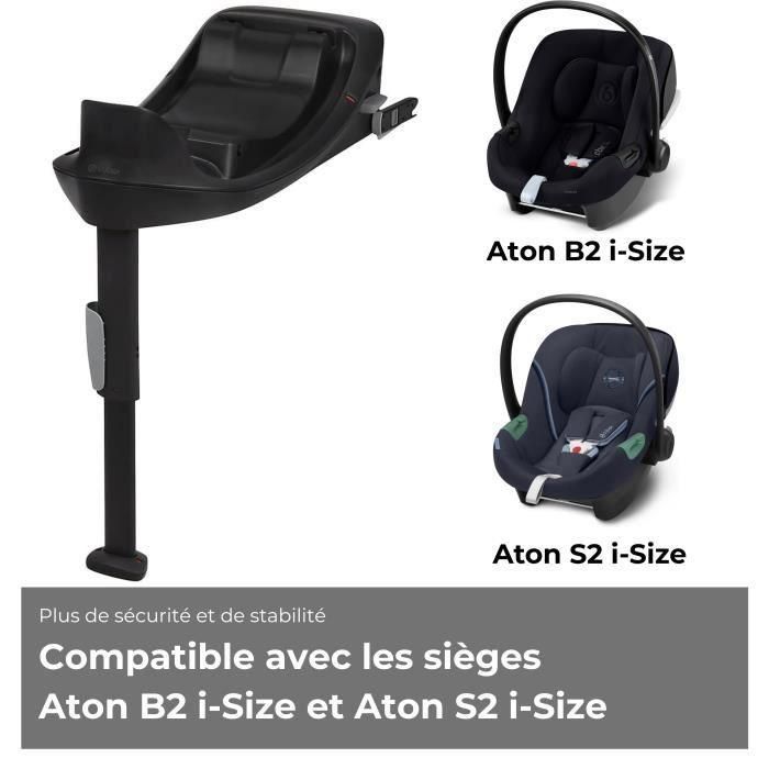 Cybex Base One Isofix ultracompacta compatible Aton S2 i-Size y Aton B2 i-Size - Instalación rápida 1 clic - Ligera (3,65 kg) - Negro 4