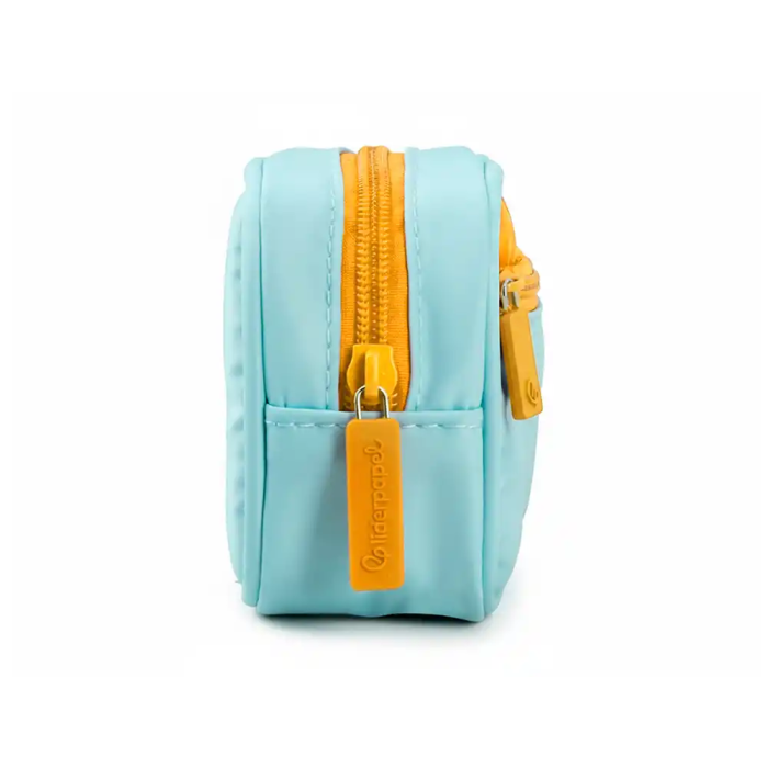 Liderpapel Estuche portatodo Duo 2 cremalleras con bolsillo frontal, azul claro, 220x90x50 mm 4