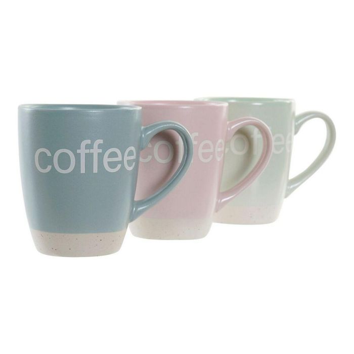 Mug Scandi DKD Home Decor Rosa Verde cm Set de 6 2