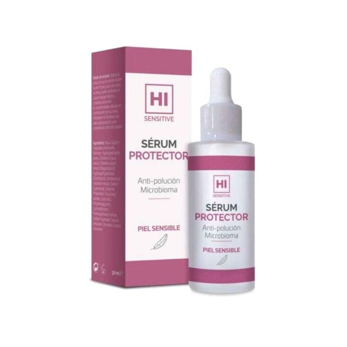 Hi Sensitive Sérum Protector Facial para Piel Sensible, Hidratante, Antioxidante y Protección Contaminación con Ácido Hialurónico 30 ml