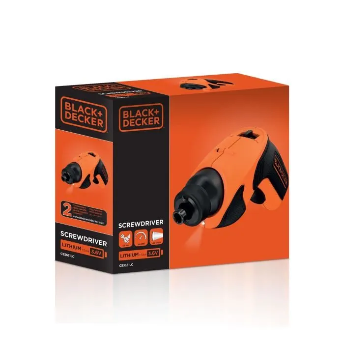 Black + Decker Destornillador 3,6V Litio 1.5 Ah 5