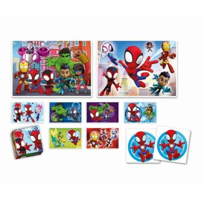 Clementoni - Edukit - Box set Spidey 4 en 1 - Un puzzle de 30 y 48 piezas, una nota y seis cubos - A partir de 4 años 2