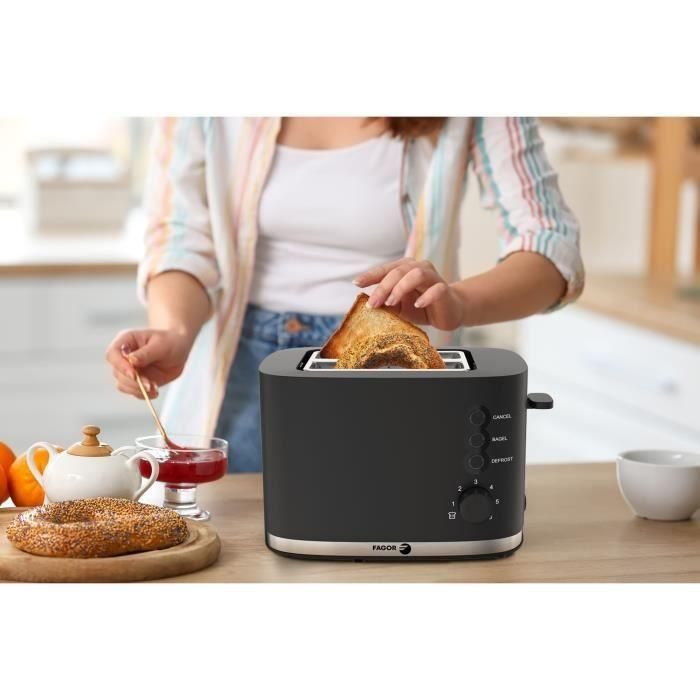 Pan Grill - FAGOR - FG250 - 4 funciones: Bagel, Recalentar, Cancelar, Descongelar 4 Pan Grill - FAGOR - FG250 - 4 funciones: Bagel, Recalentar, Cancelar, Descongelar 4