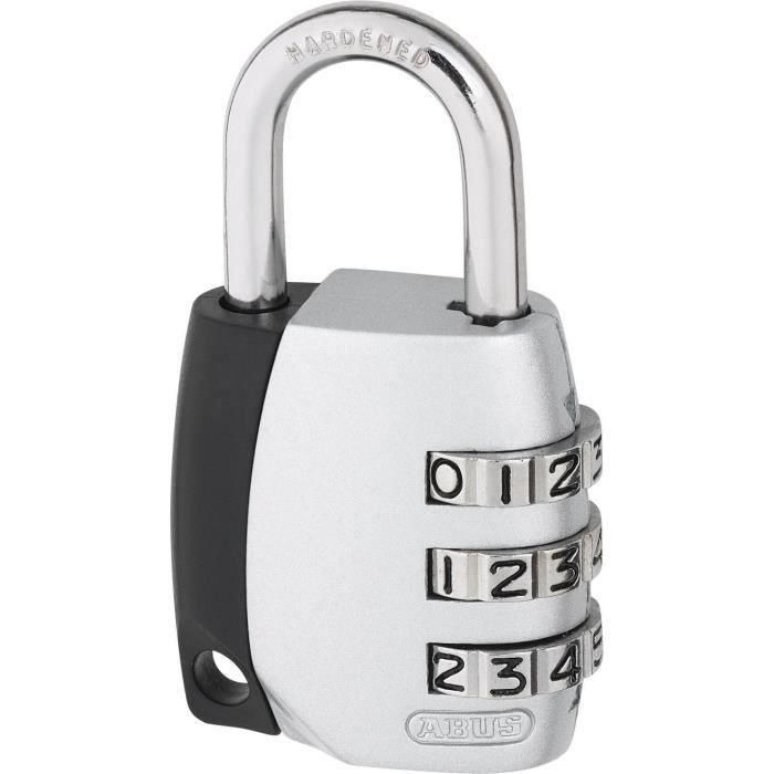 Abus 155/30 B/DFNLI Candado de combinación con arco de acero y código digital de 3 dígitos personalizable 1