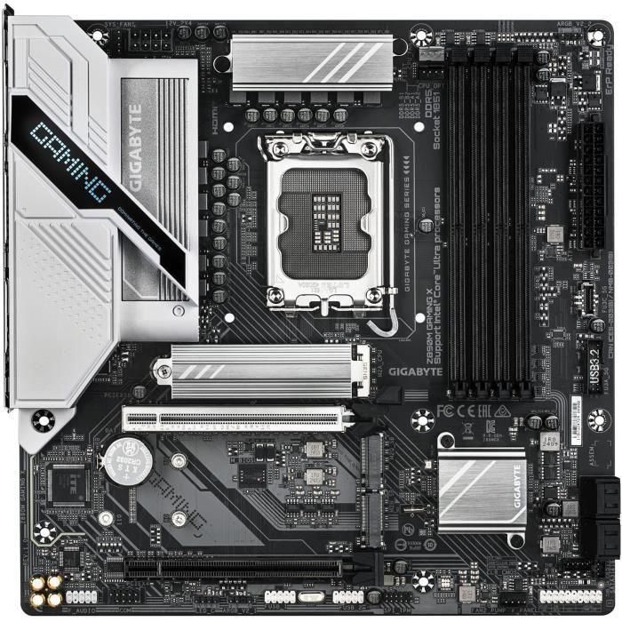 Placa base - GIGABYTE - Z890M GAMING X - Socket 1851 - DDR5 SDRAM - M.2 PCIe 5.0 1