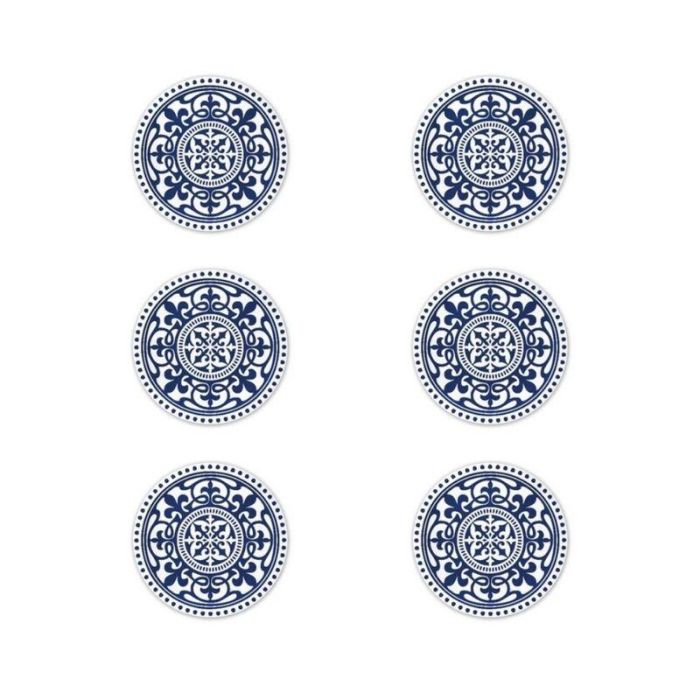 Patios Plato Llano Azul 26 Cm (6 Unidades) 2 Patios Plato Llano Azul 26 Cm (6 Unidades) 2