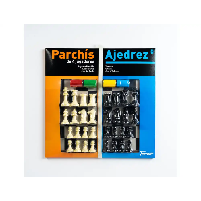 Fournier Parchís con Ajedrez Tablero Grande 4 Jugadores 41x40x4,8 cm 1