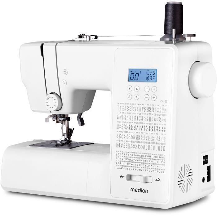 Máquina de coser digital - MEDION - SD 36 - 38W - 270 puntadas - 700 rpm - LED - Blanco Máquina de coser digital - MEDION - SD 36 - 38W - 270 puntadas - 700 rpm - LED - Blanco