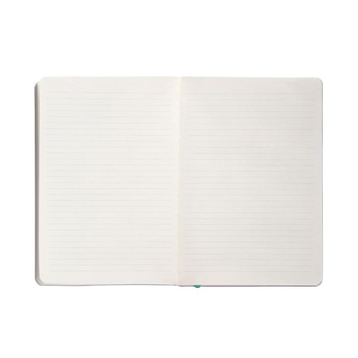 Cuaderno Con Gomilla Antartik Notes Tapa Blanda A5 Hojas Rayas Gris Y Turquesa 80 Hojas 80 gr Fsc 7