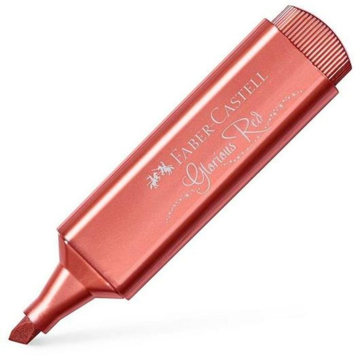 Marcador Faber-Castell Textliner 46 metálico Rojo (10 Unidades) 1