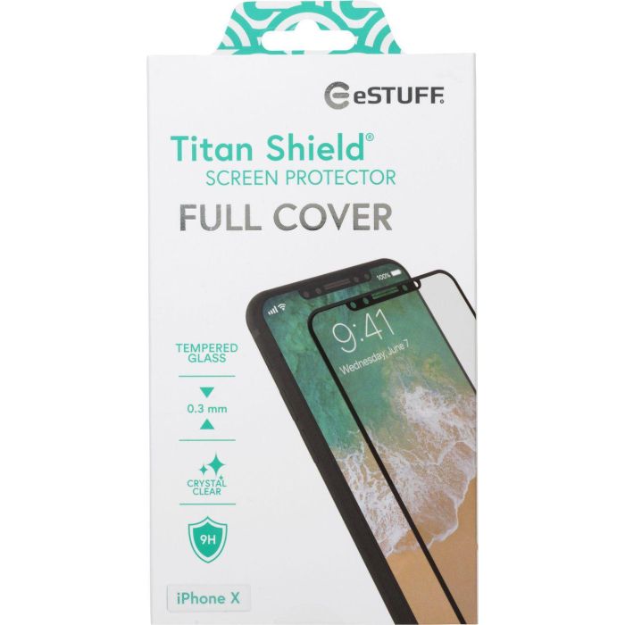 eSTUFF iPhone 11 Pro/X/Xs Full Cover Screen Protector. Titan Shield® 1 eSTUFF iPhone 11 Pro/X/Xs Full Cover Screen Protector. Titan Shield® 1