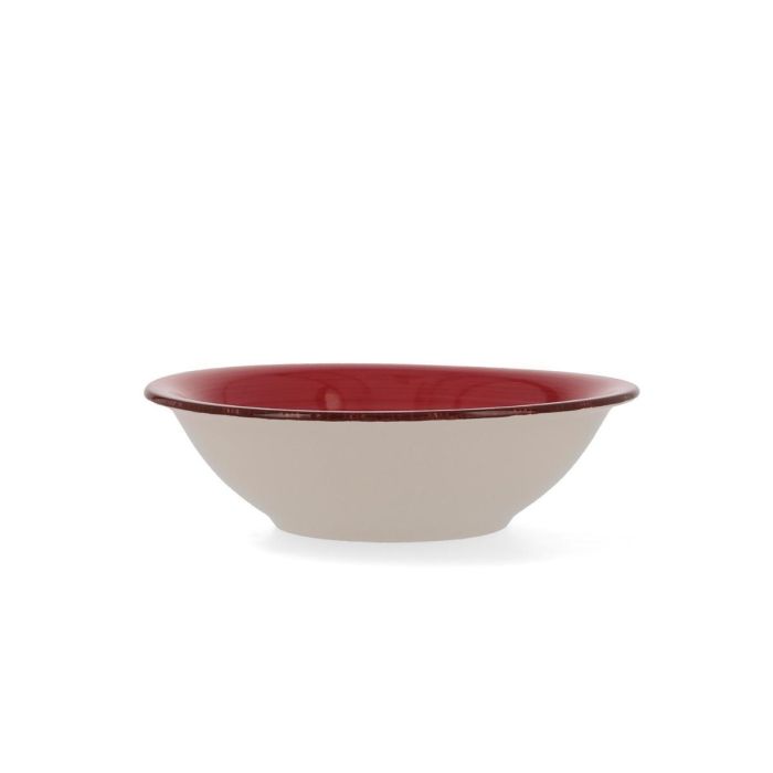 Quid Bol Cerámico Coral Vita Rojo 18 cm (6 Unidades) Apilable, Apto Lavavajillas y Microondas, Diseño Pintado a Mano 1 Quid Bol Cerámico Coral Vita Rojo 18 cm (6 Unidades) Apilable, Apto Lavavajillas y Microondas, Diseño Pintado a Mano 1