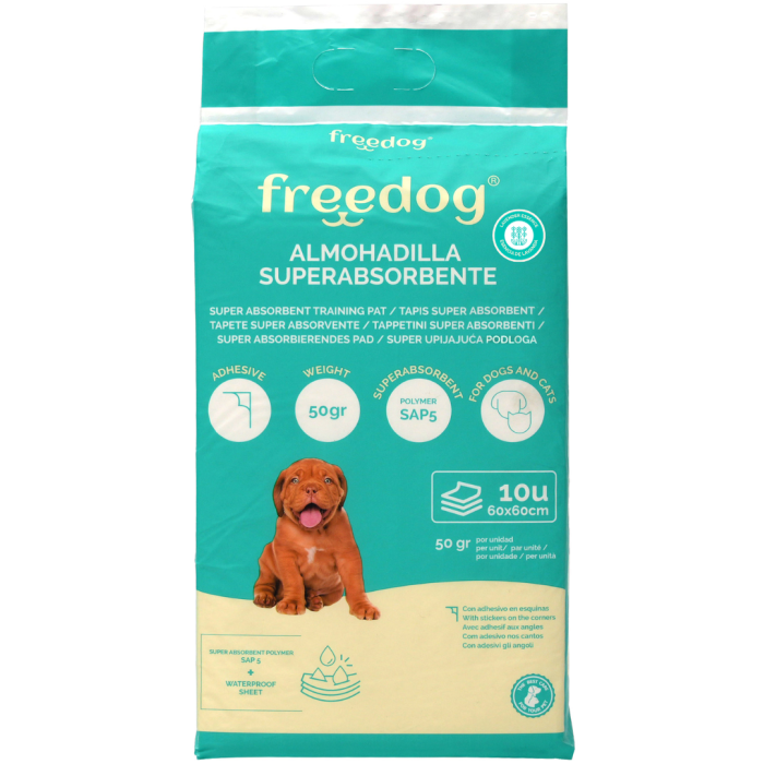 Freedog Empapador Super Absorbente 60x60 cm, 10 Unidades, Esencia Lavanda