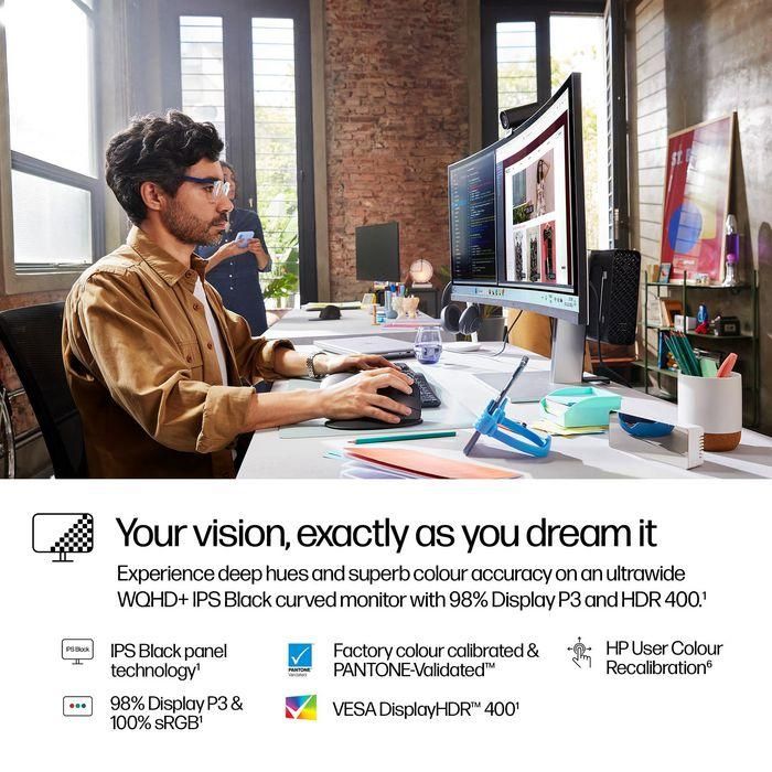 HP 738pu Monitor Curvo Ultrawide 37.5" WQHD+ Thunderbolt 4 Serie 7 Pro, colores vibrantes para productividad 4 HP 738pu Monitor Curvo Ultrawide 37.5" WQHD+ Thunderbolt 4 Serie 7 Pro, colores vibrantes para productividad 4