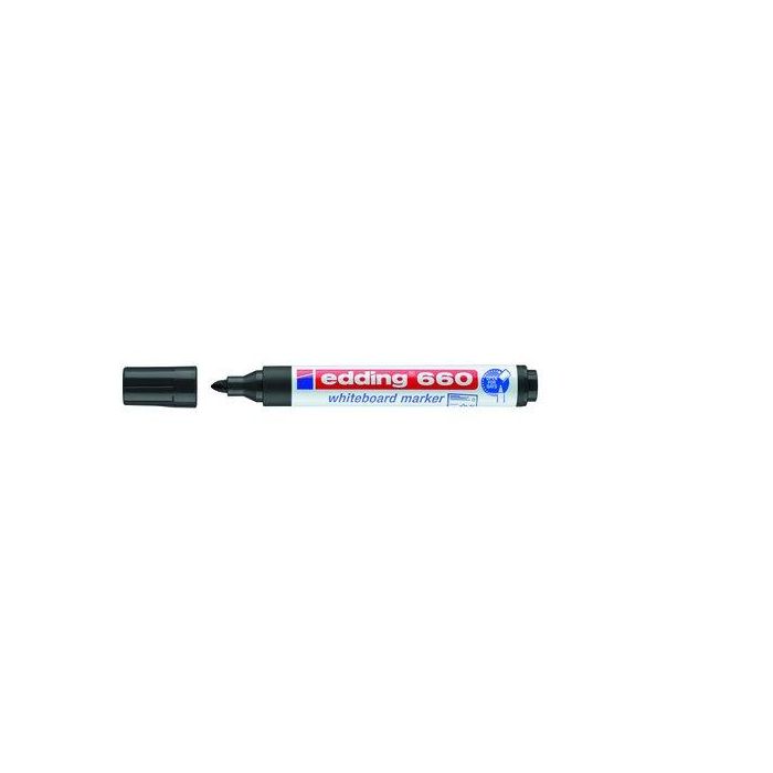 Marcador Pizarra Edding 660 Conico Negro 10 unidades