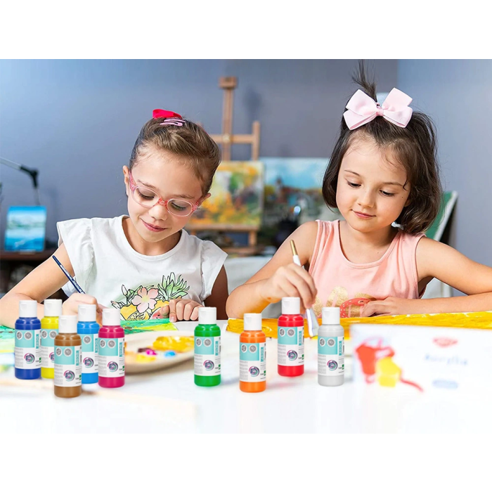 Liderpapel Pintura Acrílica Bote 80 ml Marrón Multisuperficie Fácil Limpieza 7