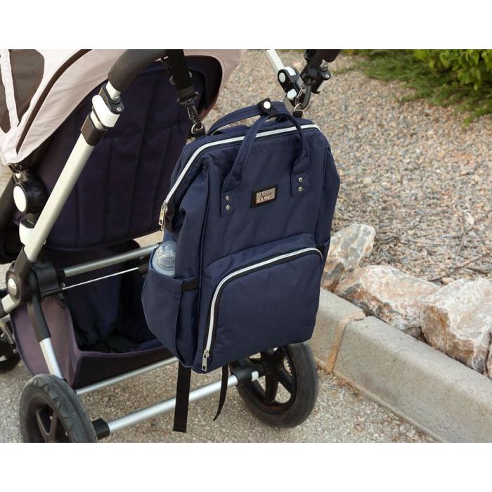 KioKids Bolso Mochila de Maternidad Azul Marino - Multiposición, Gran Capacidad con Organizadores y Cambiador para Cochecito KioKids Bolso Mochila de Maternidad Azul Marino - Multiposición, Gran Capacidad con Organizadores y Cambiador para Cochecito