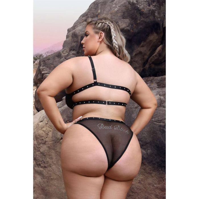 Conjunto de Lencería Fantasy Lingerie Negro (Queen size) 3 Conjunto de Lencería Fantasy Lingerie Negro (Queen size) 3