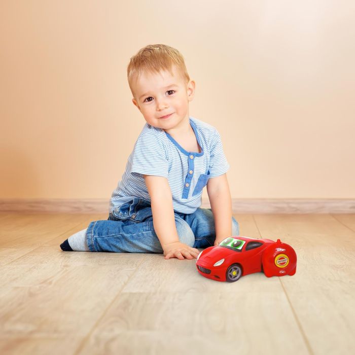 Tachan Coche de Carreras RC Rojo de Goma con Mando de 2 Botones para Niños +18 Meses 3 Tachan Coche de Carreras RC Rojo de Goma con Mando de 2 Botones para Niños +18 Meses 3