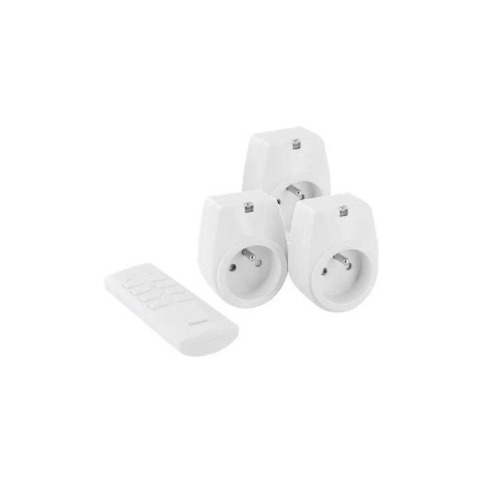 CHACON Conjunto de 3 tomas On / Off + Mando a distancia 2000W - FR CHACON Conjunto de 3 tomas On / Off + Mando a distancia 2000W - FR