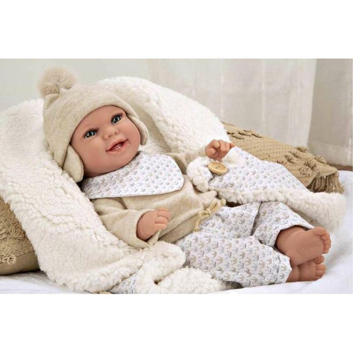 Muñeca elegance 35 cm babyto beige c/manta (muñeco de peso) 2