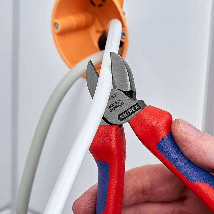 Knipex Alicates de corte diagonal 7002160, 160 mm filo con bisel, 165x53x21mm 1 Knipex Alicates de corte diagonal 7002160, 160 mm filo con bisel, 165x53x21mm 1