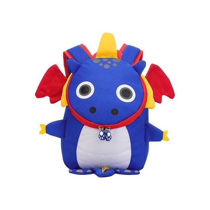 Dohe Mochila Infantil Modelo Dragón Azul - Resistente poliéster con compartimento principal y bolsillo interior acolchado