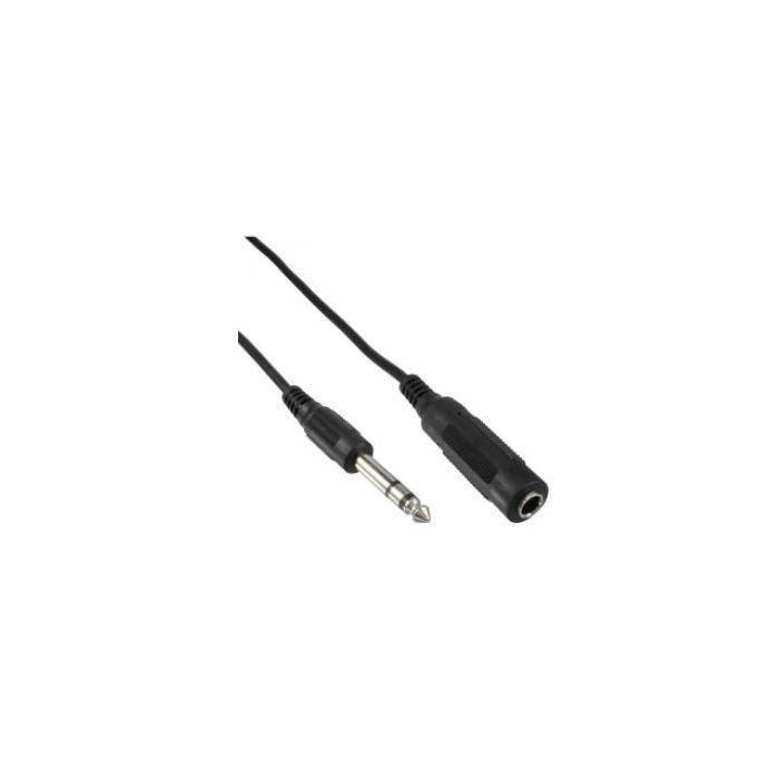 MicroConnect AUDNU5 Cable Extensión Jack 6.3mm Macho a Hembra 5m para Auriculares Instrumentos Equipo Audio Profesional