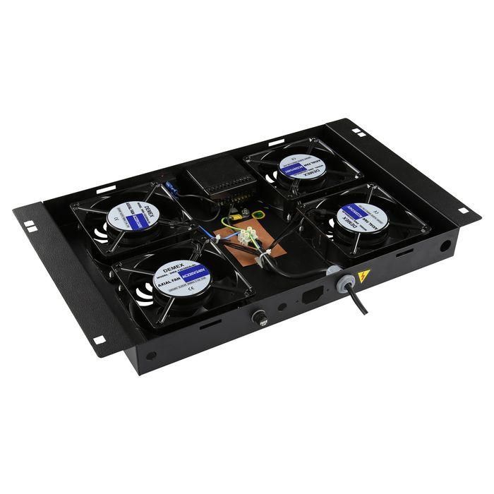 Lanview by Logon 4 FANS, DIGITAL THERMOSTAT CONTROLLED FAN MODULE BLACK 1 Lanview by Logon 4 FANS, DIGITAL THERMOSTAT CONTROLLED FAN MODULE BLACK 1