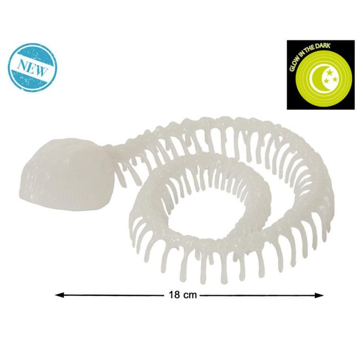 Serpiente Esqueleto Articulada Decoración Halloween Brillante en Oscuridad Plástico Resistente 0 Serpiente Esqueleto Articulada Decoración Halloween Brillante en Oscuridad Plástico Resistente 0