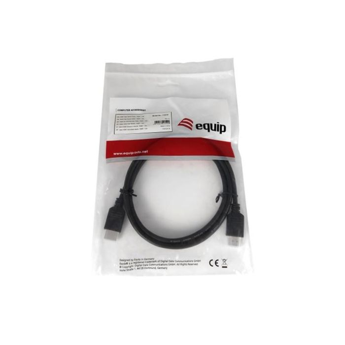 EQUIP Cable HDMI EQ119310 Macho-Macho 1.8M Negro Tipo A Estándar 2 EQUIP Cable HDMI EQ119310 Macho-Macho 1.8M Negro Tipo A Estándar 2