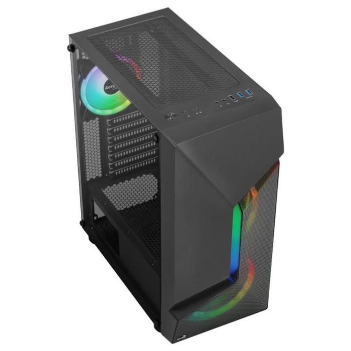 Aerocool SCAPEBKV3 Caja Gaming ATX Frontal RGB LED Cristal Templado 3xVentiladores ARGB Negro 2 Aerocool SCAPEBKV3 Caja Gaming ATX Frontal RGB LED Cristal Templado 3xVentiladores ARGB Negro 2