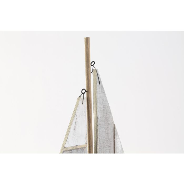 DKD Home Decor Velero Decorativo Atlántico Gris de Madera y Cuerda | Modelo de Barco Adorno para Hogar | 9 cm Largo x 39 cm Ancho x 64 cm Alto 1