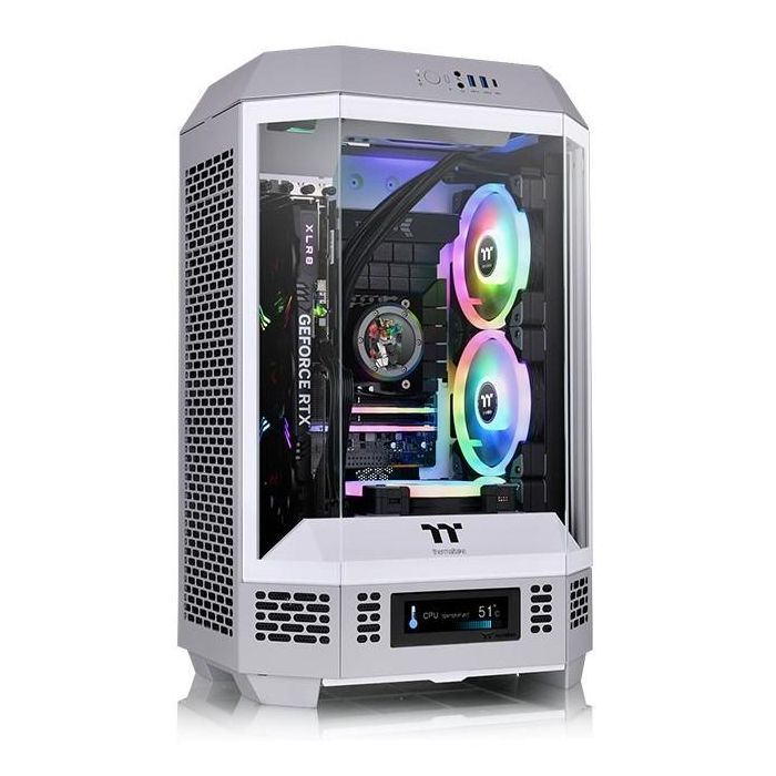 Thermaltake The Tower 300 Mini Torre PC Micro-ATX/Mini-ITX "Limestone" SPCC con Panel de Vidrio Templado Gris/Blanco 0 Thermaltake The Tower 300 Mini Torre PC Micro-ATX/Mini-ITX "Limestone" SPCC con Panel de Vidrio Templado Gris/Blanco 0