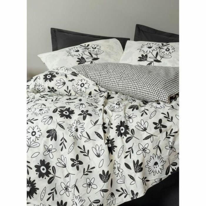 ASI8684283425440 Juego de Cama Negro 100% Algodón - Funda Nórdica 220x240 cm + 2 Fundas Almohada 60x60 cm 1