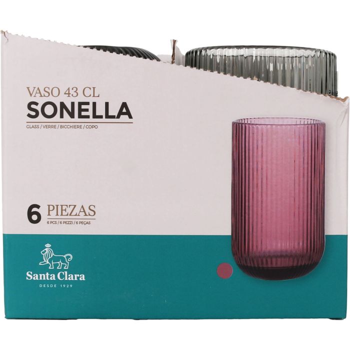 Vaso de agua Santa Clara Sonella Verde 430 ml (36 Unidades) 5