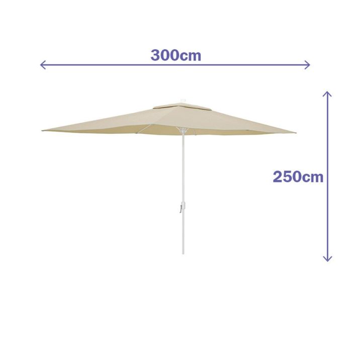 Marbueno Sombrilla Acero 6 Barillas D200x300 cm Polyester Beige Jardin, Piscina y Terraza 10192 2 Marbueno Sombrilla Acero 6 Barillas D200x300 cm Polyester Beige Jardin, Piscina y Terraza 10192 2