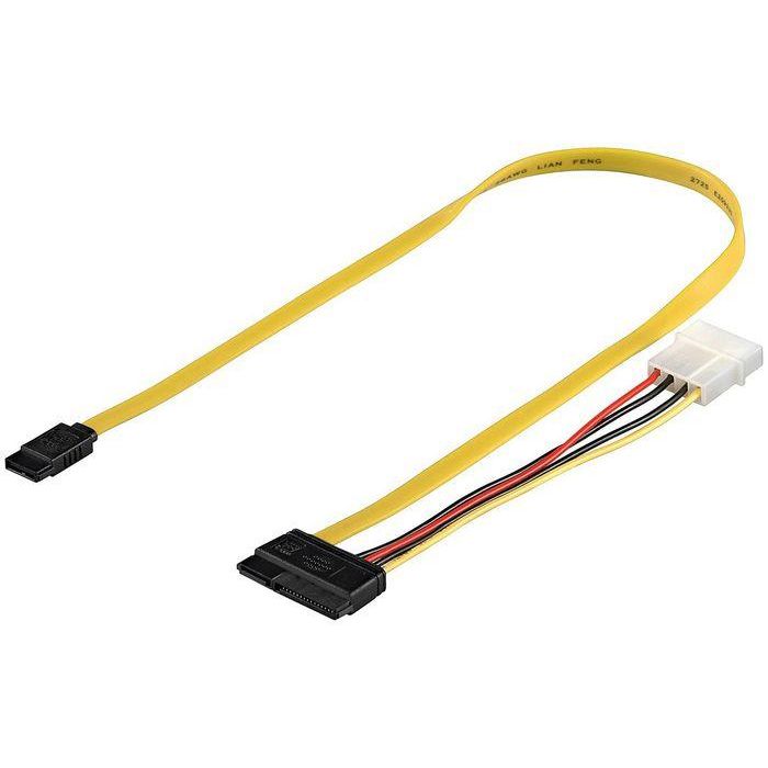 MicroConnect PI17147 Adaptador de Datos y Alimentación SATA II 300 - Cable 2 en 1 para PC