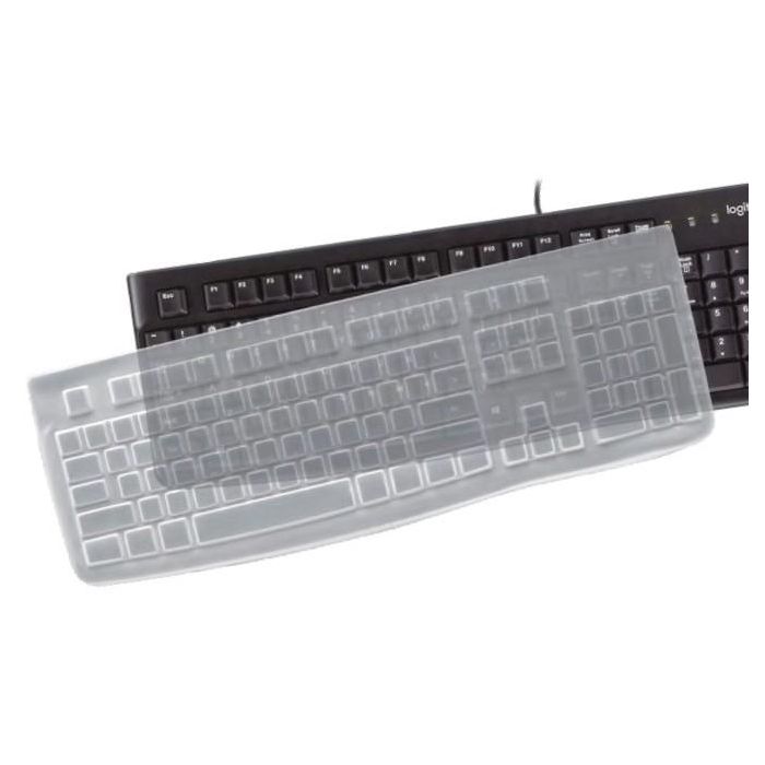 Logitech WW-9004 Funda protectora para teclado K120 de silicona transparente - Accesorios de fácil aplicación