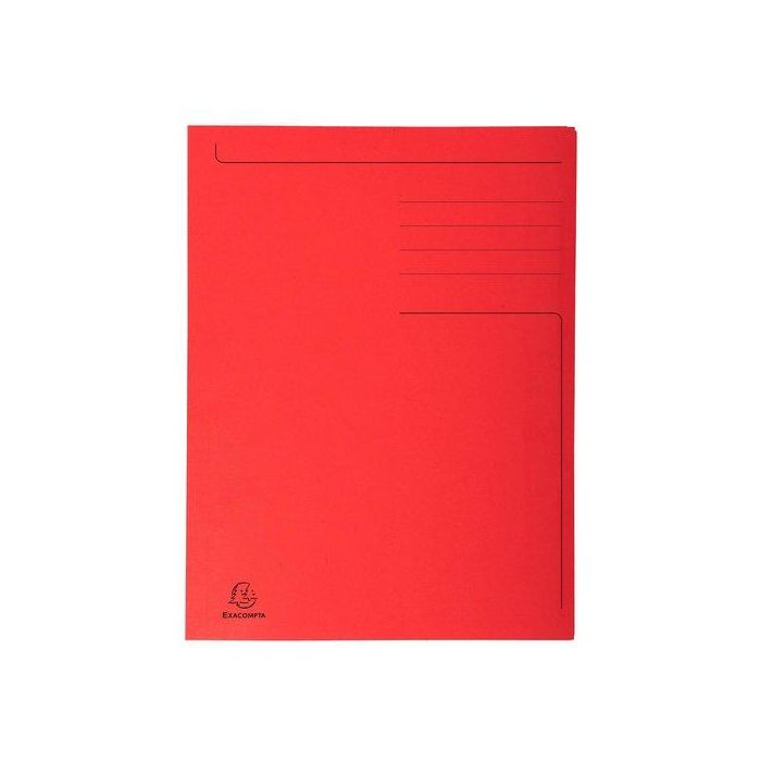 Subcarpeta Exacompta Forever 3 Solapa 280G A4 Rojo Claro Paquete De 50